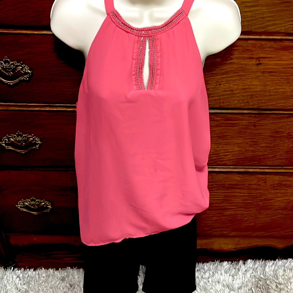 The Limited Halter Top w/Gold Bead Accents